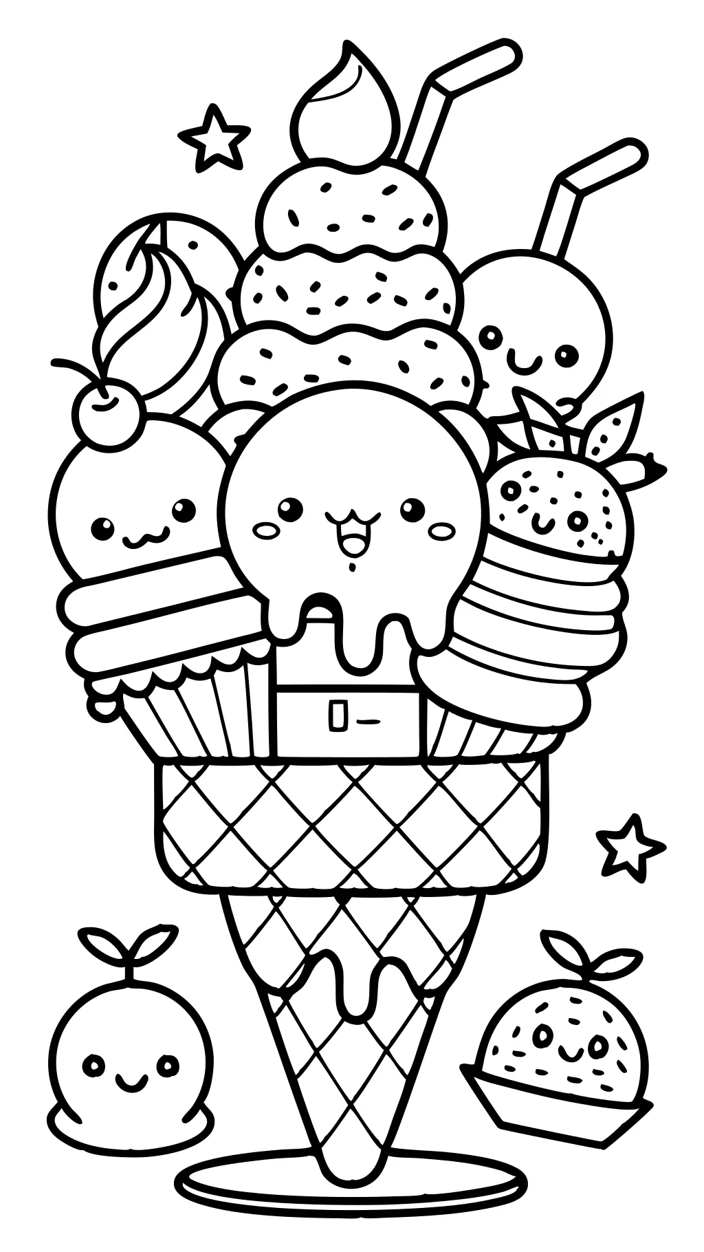 ice cream coloring pages coloringpagesonly.com